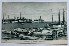 ca 1900s MA Postcard Nantucket Departure of Steamers steamships ships Henry Wyer picture