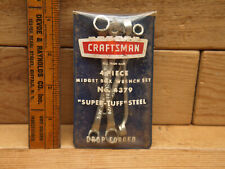 Craftsman 4379 4 Piece Midget Box Wrench Set -V- 1960s picture