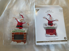 Hallmark Keepsake Magic CLOCK Countdown to Christmas Santa Chimney Ornament picture