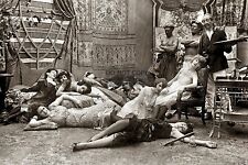 FRENCH OPIUM PARTY 1918 HISTORIC 4X6 PHOTO POSTCARD picture