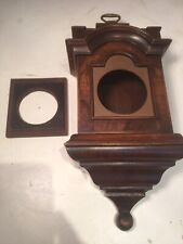 ANTIQUE VERY FINE EARLY WOOD WALL BRACKET CLOCK CASE ENGLISH- AMERICAN picture