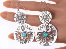 S.A. Pinto Navajo Sterling and turquoise earrings picture