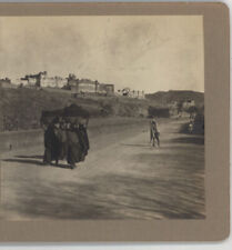 Jaipur India -4 Ladies carrying baskets on Road to Amber Stereoview c1910 picture