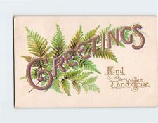 Postcard Greetings Kind and True Embossed Card picture