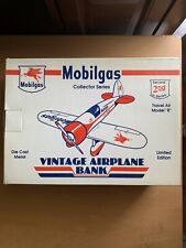 Vintage Mobilgas Collectors Series Die Cast Metal Airplane Bank picture