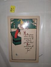 Christmas postcard illustrated 1913 postmark Canton Ohio 1 cent stamp picture