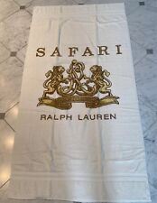 Vintage POLO RALPH LAUREN SAFARI Beach Towel 1990s 100% Cotton Made in USA Crest picture