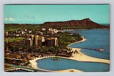Honolulu HI-Hawaii, Hilton Hawaiian Village, Antique, Vintage c1968 Postcard picture