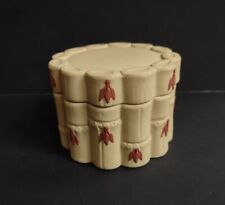 WEDGWOOD Bamboo Terra Cotta On Primrose Jasperware Trinket Box w/ Lid picture