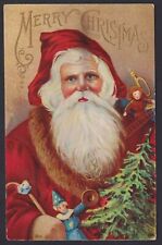 1912 Postcard Old World Santa Red Suit Bag of Toys Rare D Goodie Publisher No 28 picture