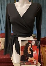 Tera Patrick Owned Worn Black Wrap Around Top & Signed Photo of Tera Wearing Top picture