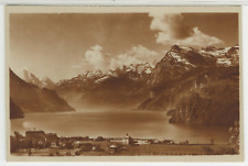 SWITZERLAND Postcard View Of Brunnen Resort on Lake Lucerne c1910s vintage 06 picture