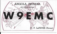 QSL 1948   Angola  Indiana    radio card picture