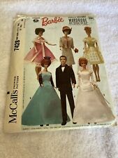 Vintage 1964 McCall's Pattern #7428.  Barbie & Ken Doll Clothing Wardrobe.. picture