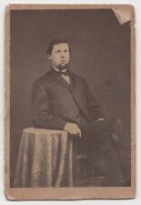 ANTIQUE CDV CIRCA 1870s S.B. BROWN HANDSOME BEARDED MAN IN SUIT PROVIDENCE R.I. picture
