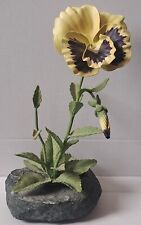 Vtg. R. J. Mejer 1978 Hand Painted Pansy Flower Sculpture - 188 Out Of 1000 picture