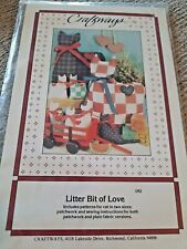 Craftways LITTER BIT OF LOVE Cat in 2 sizes Vintage 1984 Uncut New picture