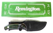 vInTaGe NOS REMINGTON ATS-34 KNIFE AND SHEATH - BOX & PAPERS - BG picture