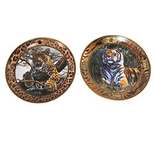 Franklin Mint Heirloom plates, Set 2, Lure Of The Leopard, Treasure of the Tiger picture
