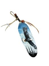 FLYING EAGLE , HAND PAINTED FEATHER , ARTS & CRAFTS ,SOUTHWEST ART , NEW picture