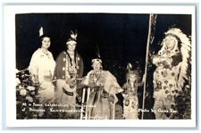 c1950's Peace Celebration Women Man Boy Child Kawennaroroks RPPC Photo Postcard picture