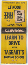 1970s 80s Vintage TAGGART’S DRIVING SCHOOL Georgia Matchbook Advertisement picture