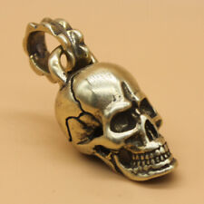 Brass Skull Keychains Keyring Skull Pendant Punk Biker Key Chain  picture