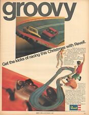 1967 REVELL model car racing PRINT AD slot car track toys vintage picture