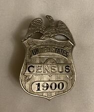 Antique 1900 United States Census Enumerator Badge Vintage Obsolete picture