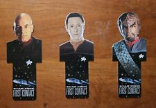 Star Trek First Contact Bookmarks - Lot of 3 - Picard, Data, Worf picture