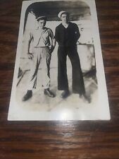Two Sailors ( 1 Named ) Rppc Real Photo Postcards. Navy Uniform picture