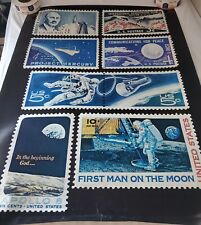 NASA: 40X30: POSTAL POSTER: BIRTH OF SPACE TRAVEL: 1957-1969: GOOD MINUS picture
