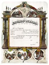 Rare 1886 Knights of Pythias membership Print Art Poster ring KP picture