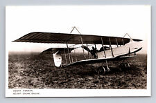 RPPC Henry Farman III? 1909 Pusher Biplane FLIGHT INTERNATIONAL UK Postcard picture