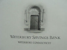 orig 1940s Printing example Photogravure Letterhead: WHITERBURY SAVINGS BANK #1 picture
