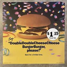 Vintage 1985 McDonald’s DoubleDouble Translite Sign Store Display Original RARE picture