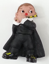 Vintage Miniature Spanish Mud People Flute Player Musician picture