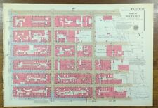 Vintage 1934 EAST VILLAGE ALPHABET CITY MANHATTAN NEW YORK CITY Map ~ GW BROMLEY picture