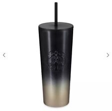 Disney Parks WDW 50th Magical Black Gold Starbucks Stainless Steel Tumbler New picture
