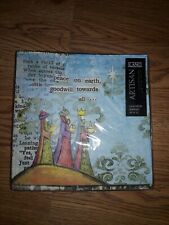 Vintage Artisan Lang Luncheon Napkins Peace on earth Set of 16 picture