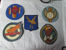 WWII USAAF COMPLETE  FIVE (5) 351 ST    BOMB GROUP  8 TH AAF  PATCH LOT picture