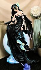 Ebros Large Gothic Lunar Eclipse Raven Fairy Statue 11
