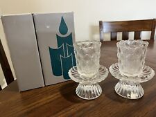 Partylite Quilted Crystal Pair Votive Candle Holders 2 Piece Set P9246 Vintage picture