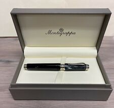 Montegrappa Emblema Rollerball PEN IN STERLING SILVER AND CHARCOAL CELLULOID picture