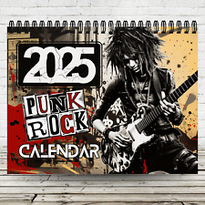 2025 Punk Rock Calendar | 12 Month Calendar Spiral Wall Calendar Punk Rock Gift picture