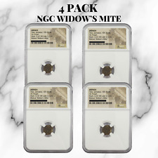 4-PACK LOWER GRADE Widows Mite Ancient NGC Certified Judean Prutah (103-76 BC) picture