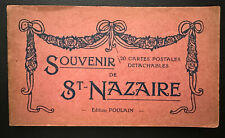 SOUVENIR DE ST-NAZAIRE ~ Edition POULAIN ~ 20 (-1) Postcard Booklet - c.1900's picture