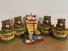 Lo Of Vintage Crayola Ornament Teddy Bear Crayons Drum Binney & Smith picture