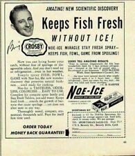 1951 Print Ad Noe-Ice Keeps Fish Fresh Bing Crosby Beverly Hills,CA picture