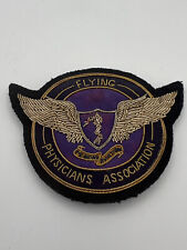 Vintage Flying Physicians Assoc. Cloth Embroidered Medicine Aviation Pinback picture